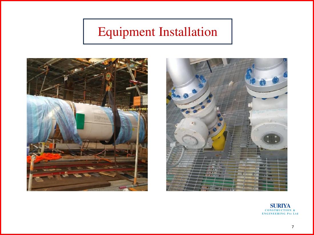 Industrial equipment installation project