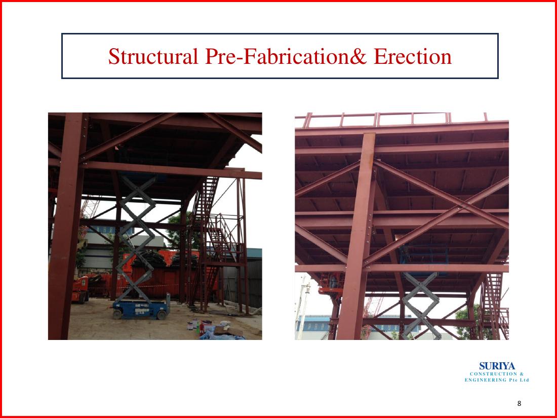 Steel structure erection
