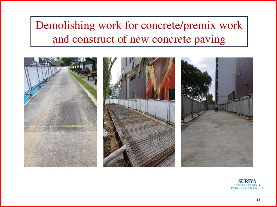 Concrete paving construction